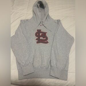 Nike Gray Hoodie with St Louis Cardinals Logo